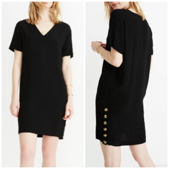 Madewell Dresses & Skirts - Madewell Side Button Detail Short Sleeve Dress